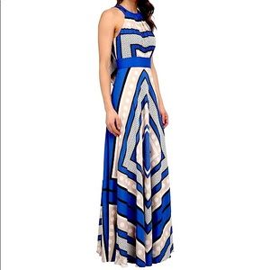 NWOT Eliza J blue patterned maxi dress